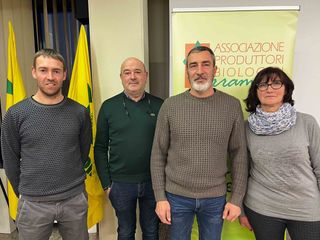 I membri del consiglio direttivo. Da sinistra, Lorenzo Bolla, Angelo Gautero e Giuliana Ceaglio col presidente Suria