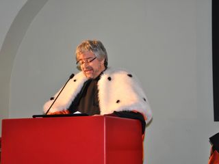 L'intervento del rettore Andrea Pieroni