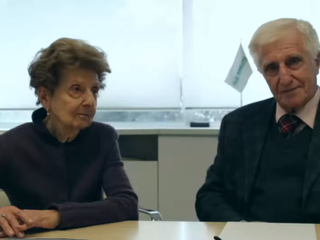 Amilcare Merlo con la sorella Natalina, scomparsa nell'ottobre 2021