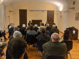 Il consigliere provinciale Danna, il presidente della Provincia Robaldo, e i candidati alla Regione Caramello e Gallo Il consigliere provinciale Danna, il presidente della Provincia Robaldo, e i candidati alla Regione Caramello e Gallo