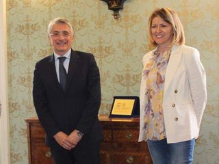 Carlo Bo con Nadia Gomba