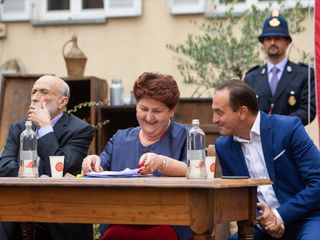 Il saluto di Cirio a Bellanova (Foto Paolo Properzi - Slow Food)