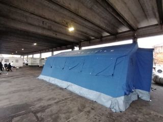 Alba - La tendopoli allestita per i nomadi in piazza Prunotto