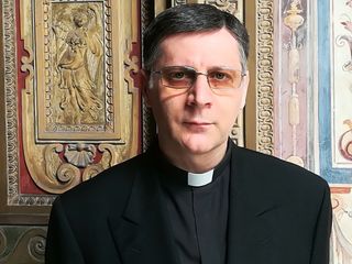 Monsignor Mellino col vescovo di Alba, Marco Brunetti
