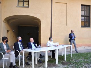 Un momento della presentazione tenuta a Palazzo Mathis