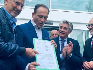 Un'immagine dell'autunno scorso: il governatore Cirio, l'assessore Icardi e il sindaco Bo annunciano la dichiarazione di fine lavori del nuovo presidio