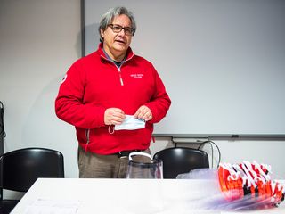 Il presidente della Croce Rossa albese Luigi Aloi (Foto Barbara Guazzone)