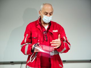 Angelo Paganotto, presidente del Comitato Cri di Moretta (Foto Barbara Guazzone)