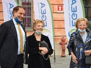 Carini con la madre Carla Perotti e la signora Maria Franca Ferrero