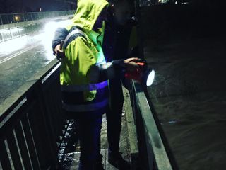 Monitoraggio del Tanaro nella notte