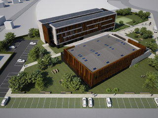 Un rendering realizzato dai progettisti dello Studio Kuadra di Cuneo Un rendering realizzato dai progettisti dello Studio Kuadra di Cuneo