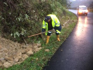 Frana in strada Val Rubiagno