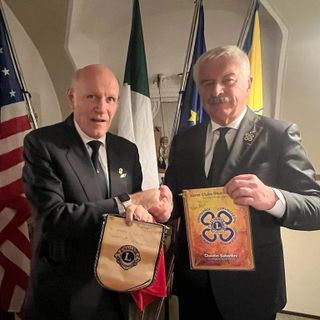 Claudio Sabattini, governatore del Distretto 108 Ia3 in visita al Lions Club Carrù  Dogliani