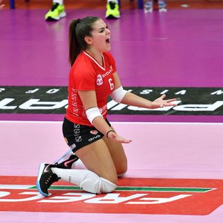 Un'esultanza di Federica Ferrario nella passata stagione