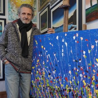 Il pittore Franco Gotta