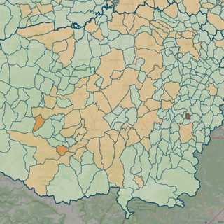 LA MAPPA DEL 25 LUGLIO - IN MARRONE SCURO I CENTRI CON INDICE SUPERIORE A 18 CONTAGI OGNI 1.000 ABITANTI