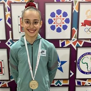 Sara Hadouz della Cuneoginnastica campionessa nazionale con la squadra marocchina
