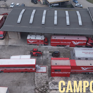 Vigili del Fuoco Alba, allestito campo base di colonna mobile per ricordare i trent'anni dall'alluvione Vigili del Fuoco Alba, allestito campo base di colonna mobile per ricordare i trent'anni dall'alluvione