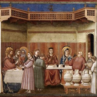 “Nozze di Cana”, affresco di Giotto (1303-1305), Cappella degli Scrovegni a Padova