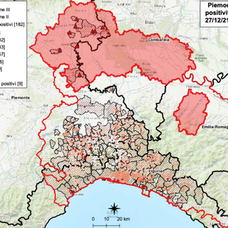 Peste suina: otto nuovi casi tra Piemonte e Liguria, positività totali salgono a 1.883