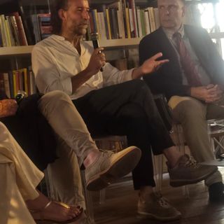 Osvaldo Bellino interviene alla presentazione dell'edizione 2025 di Collisioni, ieri al Circolo dei Lettori di Torino