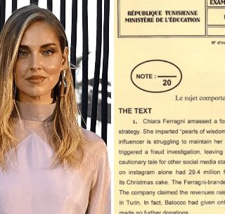 Chiara Ferragni e la traccia della prova d'esame riguardante il Oandoro Gate (foto Adnkronos)
