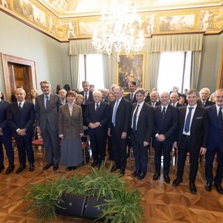 Alcuni momenti della cerimonia tenuta ieri al Quirinale
