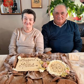 Anna Caterina Bernelli col marito