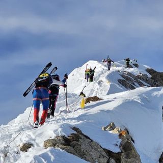 Alcune immagini della competizione, gara individuale di sci alpinismo valida per la Coppa Italia FISI