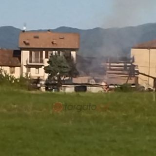 L'edificio interessato dall'incendio