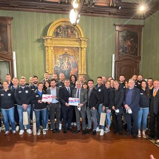 Nella carrellata di immagini alcuni momenti dell'incontro tenuto oggi presso il municipio albese