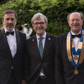 Rotary Club Cuneo 1925: passaggio delle consegne dal presidente Luigi Fontana a Daniel Gallina