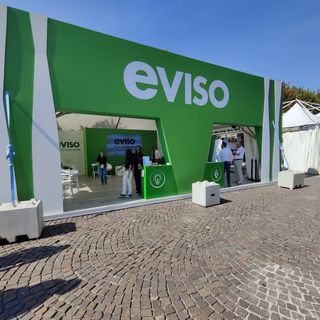 Lo stand di eVISO a Cheese di Bra