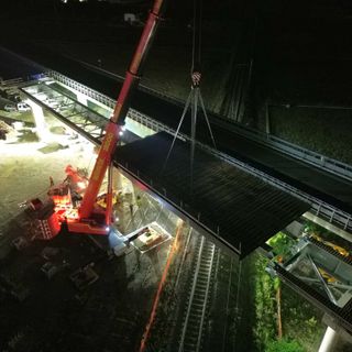 Lavori notturni al viadotto Centallo della tangenziale di Fossano