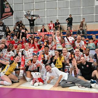Le Gatte della Honda Cuneo Granda Volley vittoriose nel match contro Monviso (foto di Danilo Ninotto)