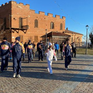 Il passaggio della Fiaccola olimpica davanti all'ex ristorante