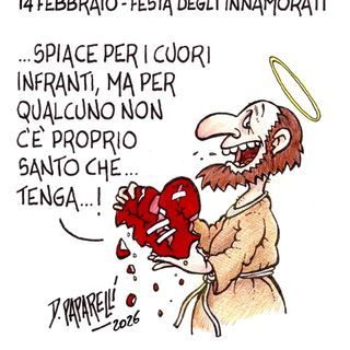 Il giorno di San Valentino nella vignetta di Danilo Paparelli