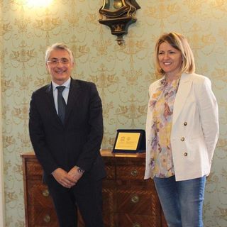 Il sindaco Bo con Nadia Gomba