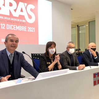 Alcuni momenti della conferenza di presentazione di BRA'S, tenuta questa mattina nella sede torinese della Regione Piemonte