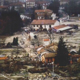 Clavesana: la distruzione lasciata dall'alluvione del novembre 1994