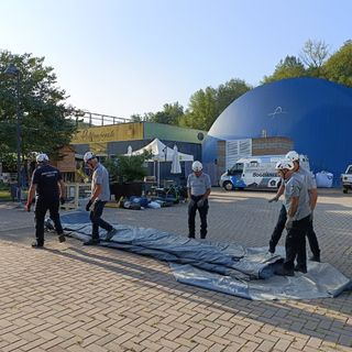 Da Canale a Dogliani la Protezione Civile si esercita nella prevenzione. "Ricordiamo il  trentennale dell'alluvione"