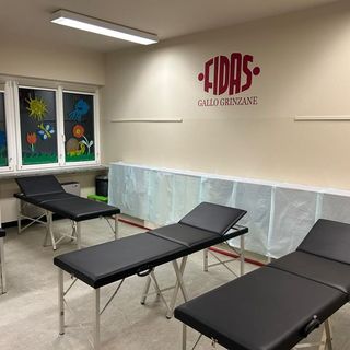 La sede della Fidas di Gallo Grinzane, nei locali della palestra in piazza della Chiesa al Gallo