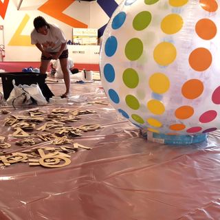 Artisti al lavoro al Pala Alba Capitale