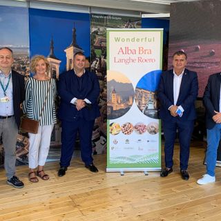 Nell'immagine un momento istituzionale della partecipazione di Wonderful Alba Bra Langhe Roero all'edizione di Cheese 2021