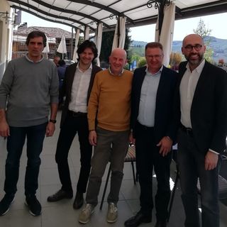Da sinistra il geometra Marco Eandi, l'assessore Enrico Anselma, il sindaco Sergio Moscone, il consigliere provinciale Massimo Antoniotti, il presidente della Provincia Luca Robaldo Da sinistra il geometra Marco Eandi, l'assessore Enrico Anselma, il sindaco Sergio Moscone, il consigliere provinciale Massimo Antoniotti, il presidente della Provincia Luca Robaldo
