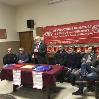 Franco Sampò (in piedi) è il capogruppo Fidas Grinzane Cavour