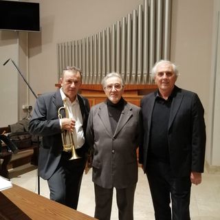 Il trio dei musicisti ospiti: Marco Bellone,Michelangelo Pepino e Giuseppe Allione
