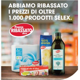 MERCATO’ difende il potere di spesa delle famiglie: ribassati i prezzi su oltre 1.000 prodotti a marchio SELEX