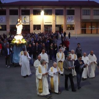 Momenti della processione in onore di Maria Ausiliatrice, a Bra