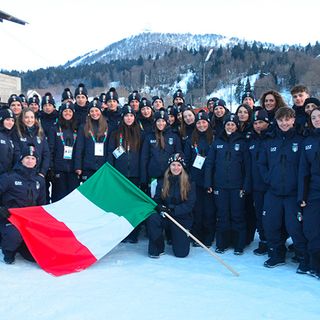Azzurri in una foto di gruppo (fisi)
